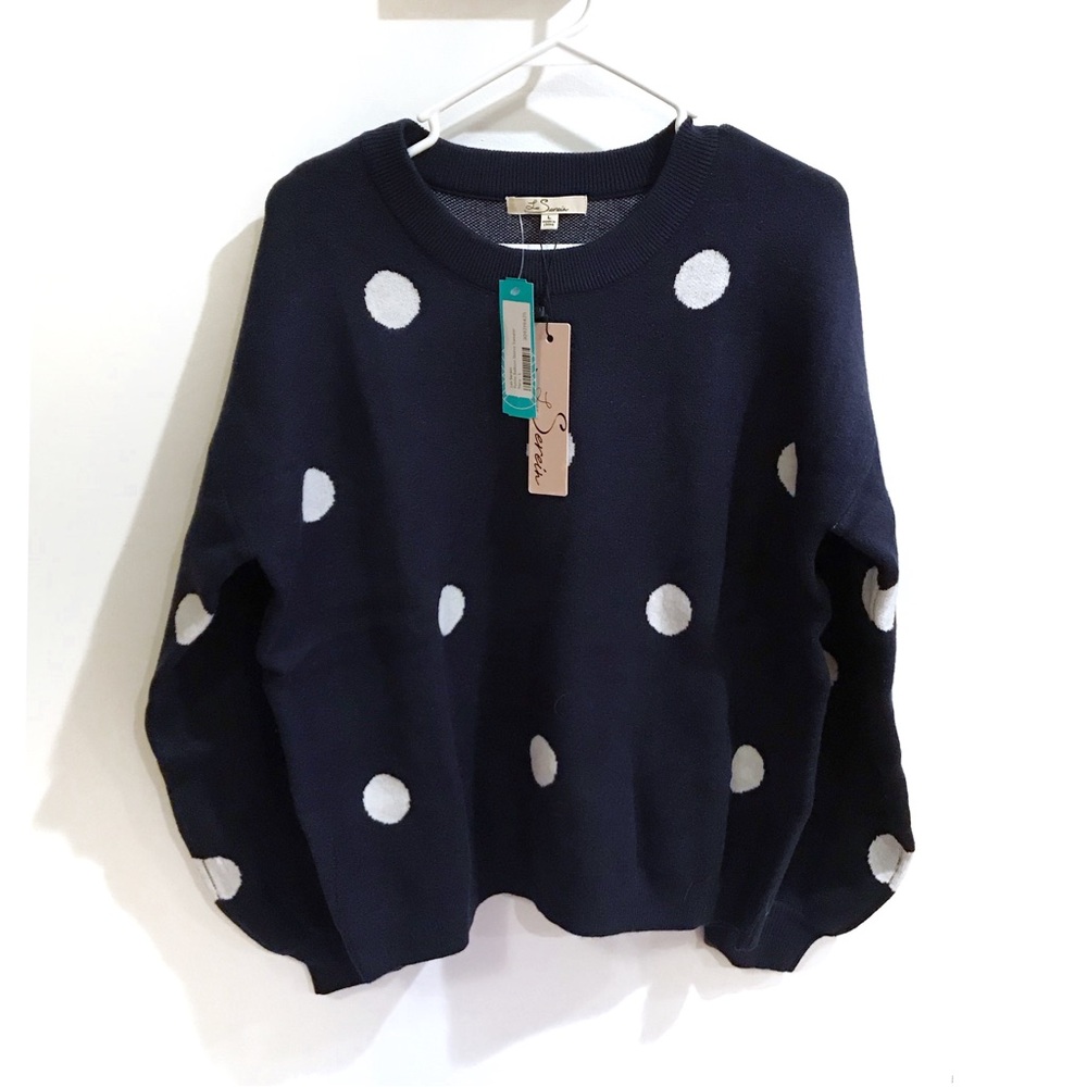Les Serein Pettle Balloon Sleeve Sweater Large NWT
